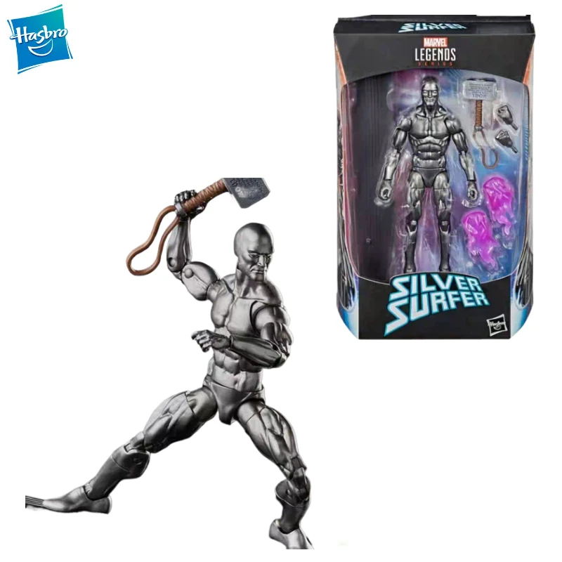 【pre-vente-fevrier-2026】-nouveau-original-hasbro-marvel-legendes-sliver-surfer-figurine-de-film-d'action-modele-jouets