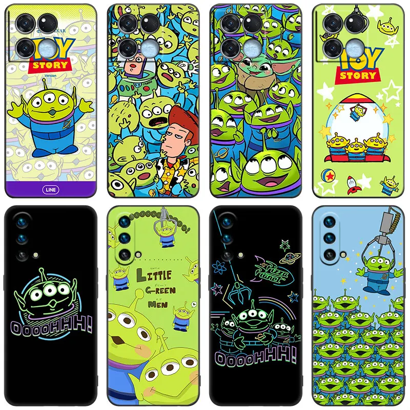 Disney Toy Story Alien Black Phone Case For OnePlus 10T 10R 9RT 8T 7T Nord 2T N10 N100 N20 N200 CE2 Lite ACE Pro 5G Soft Cover