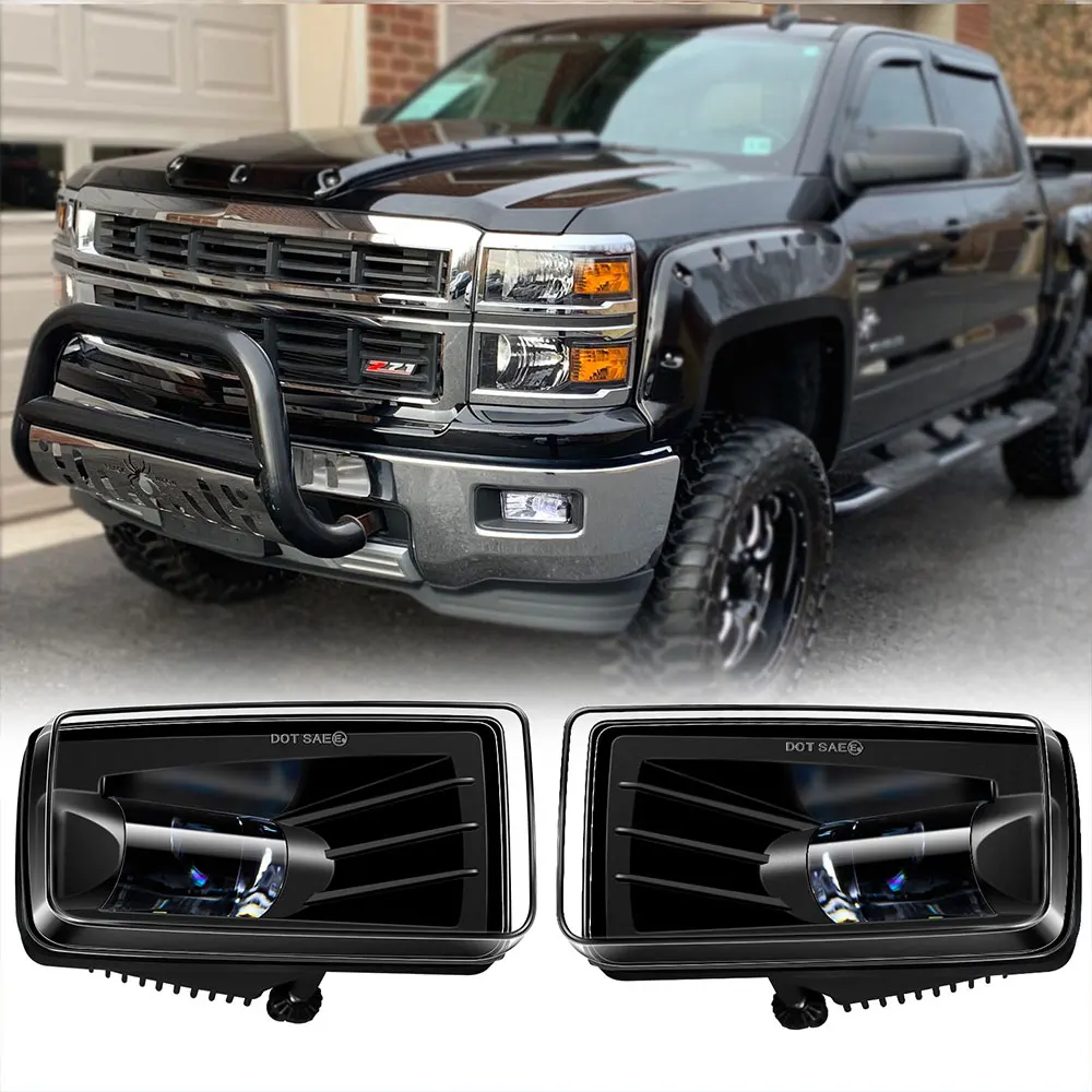 

For Chevy Silverado 07-16 led fog lights Front Square Driving Fog Lamps for GMC YUKON 2015-2016