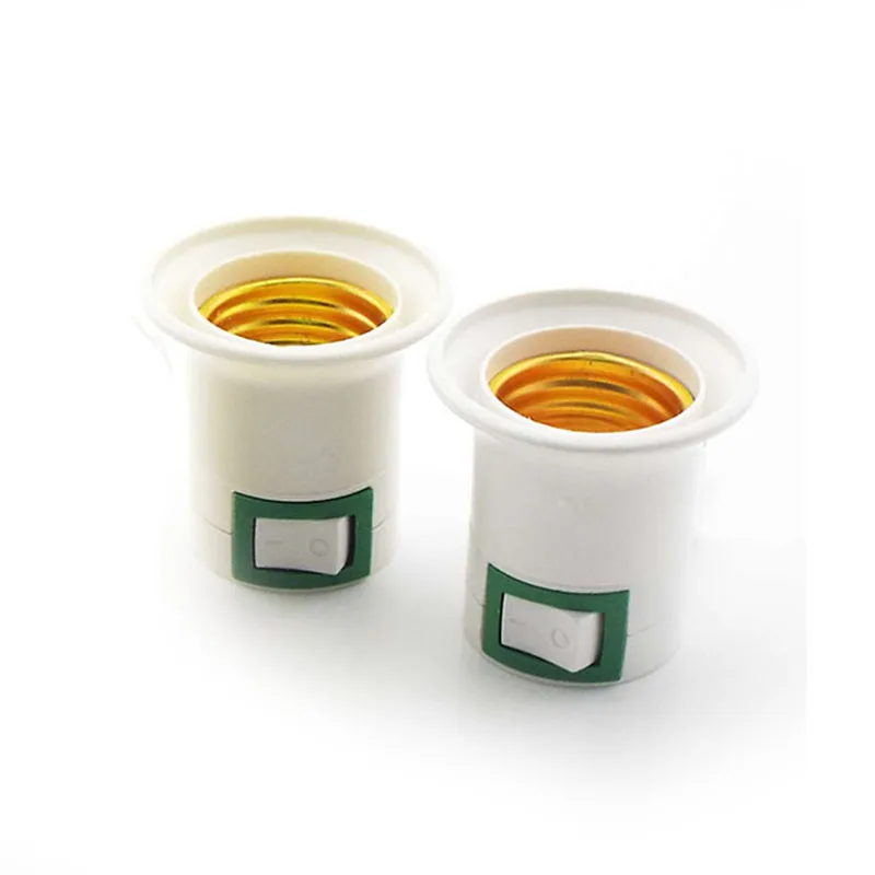 E27 Socket LED Light To EU Plug holder Adapter Converter ON/OFF For Bulb Lamp Holder Lamp Base