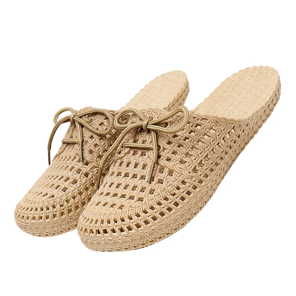 

Mens Garden Shoes Cutout Sandals Men's Chic Beach Clothes Summer Coffee Sole: Pvc Flat