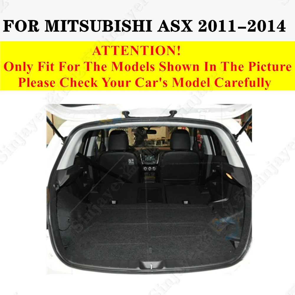 Car Trunk Mat For Mitsubishi ASX 2014 2013 2012 2011 Rear Cargo Liner Tail Boot Tray luggage Pad Carpet Interior Vehicles Parts