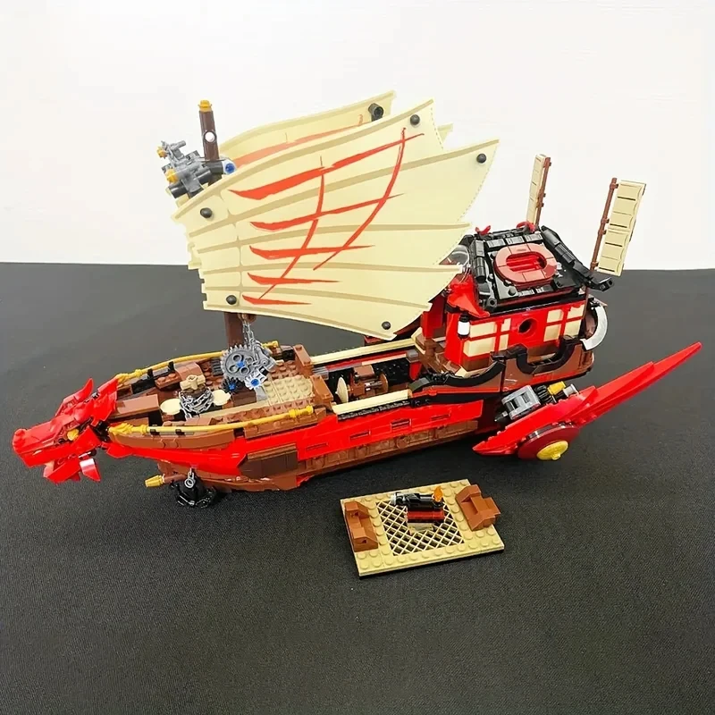 MOC Phantom-serie bouwstenen Destiny's Bounty Dragon Boat-sets Seizoen 1, schip Kindervakantiecadeau Assembleren van speelgoed 70738