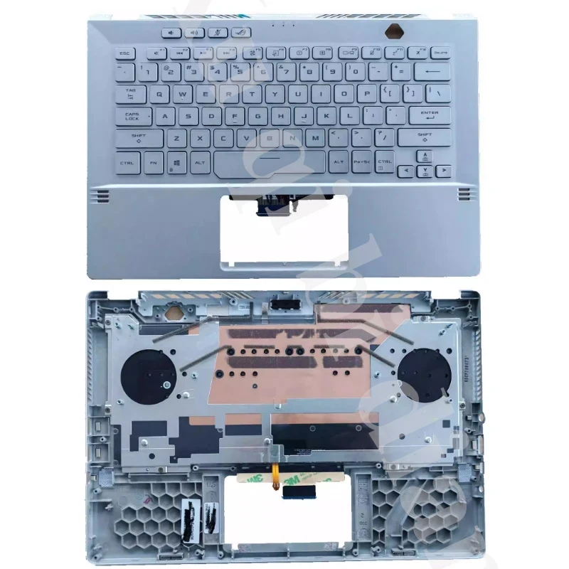 

NEW Grey White Laptops Case Series Laptop LCD Back Cover/Palmrest/Bottom Case For ASUS ROG 14 GA401 GA401Q