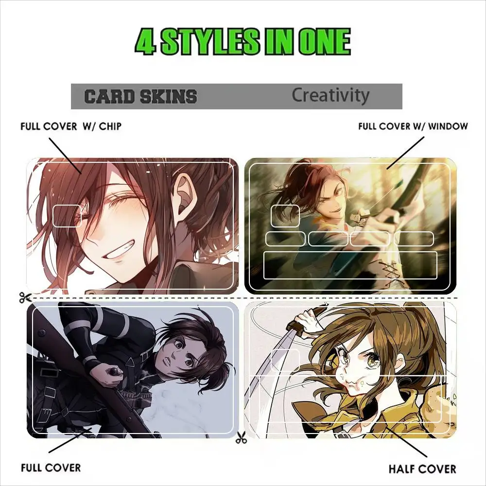 Sasha Braus Attack on Titan   Sticker Film Tape Skin for Credit Card Debit Card Waterproof Stickers Cartoon