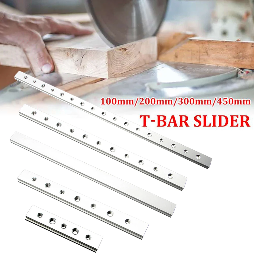 Aluminium Aloi t-track Slot Miter Track Jig Woodworking Miter Track Miter Bar Slider Table Saw Rod T Slider 100-450mm