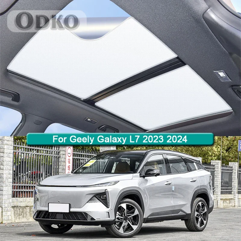 

Солнцезащитный козырек на крышу автомобиля для Geely Galaxy L7 2023 2024 2025, электростатическая адсорбция, солнцезащитный козырек на крыше, наклейка с затенением в крыше