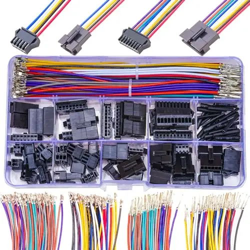 Kit de conectores JST, JST-SM de paso 2,5 de 2,54mm, conector macho y hembra con 22AWG Premium, ambos Cables preprensados, SM 2,54mm (SM-MF-B)