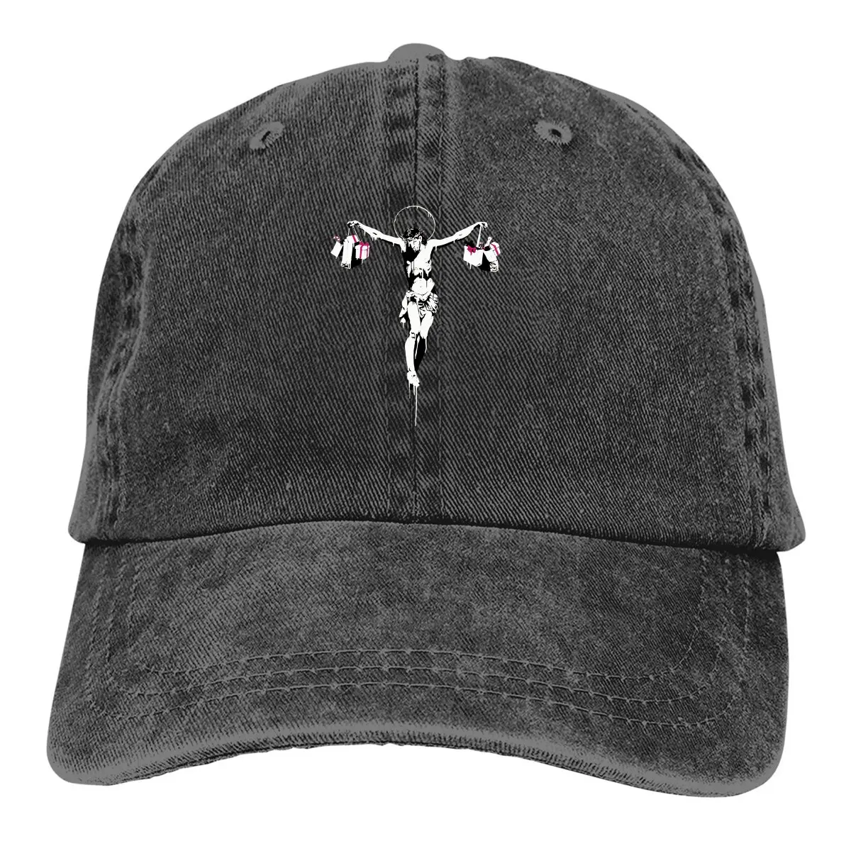 

Christ with Shopping Bags Classic Baseball Cap Men Hats Women Visor Protection Snapback Jesus God Caps