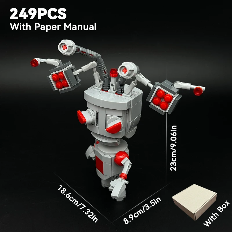 외계인 로봇 개 창의적인 모델 블록 키트 장난감 컬렉션 장식품 애호가 및 어린이를 위한 크리스마스 생일 선물