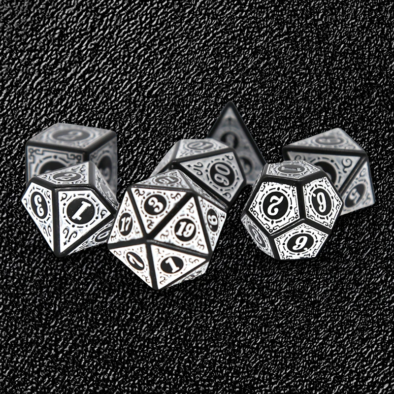 7 قطعة 4/6/8/10/00/12/20 مجموعة نردات أكريليك متعددة الأوجه D20 DND نرد متعدد السطوح للترفيه ملحقات ألعاب الطاولة