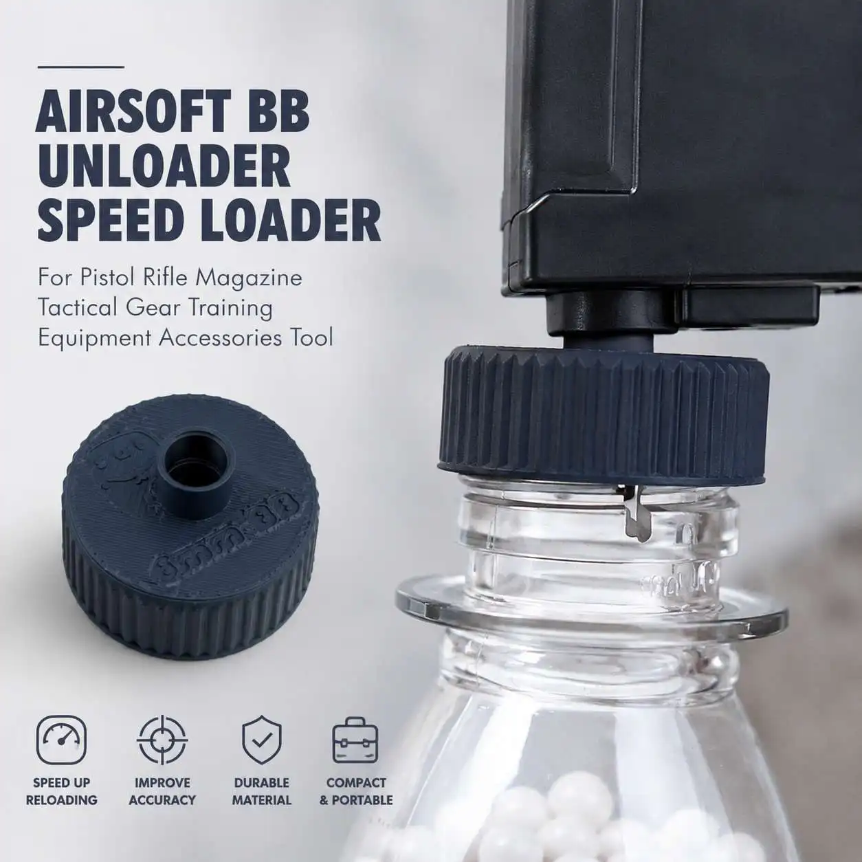 Taktischer BB Unloader Speed Loader für Airsoft Pistolen- und Gewehrmagazine, Trainingsausrüstung, Zubehörteile – Detail 2