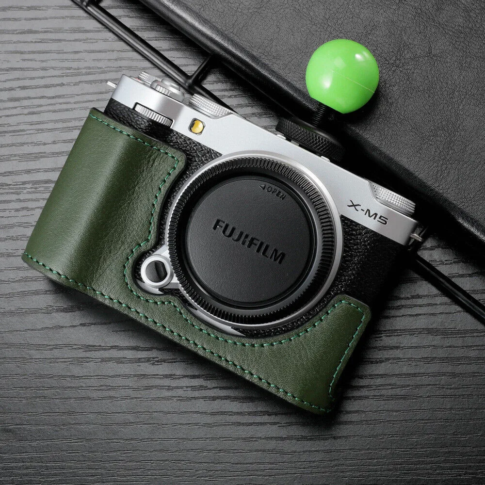 Genuine Leather XM5 Camera Case Half Body Handmade Bag For Fujifilm XM5