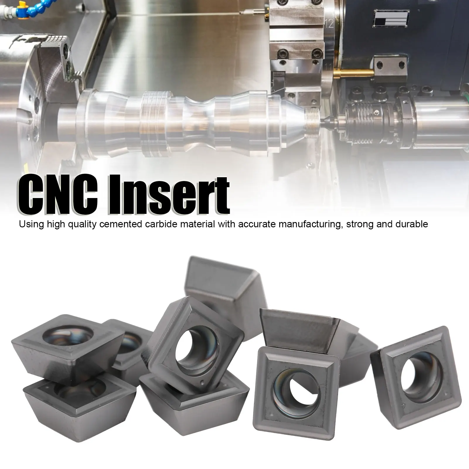 

10Pcs SPMG090408‑TG LF6018 Insert Cemented Carbide Lathe Turning Insert for CNC Lathe and Machining Center