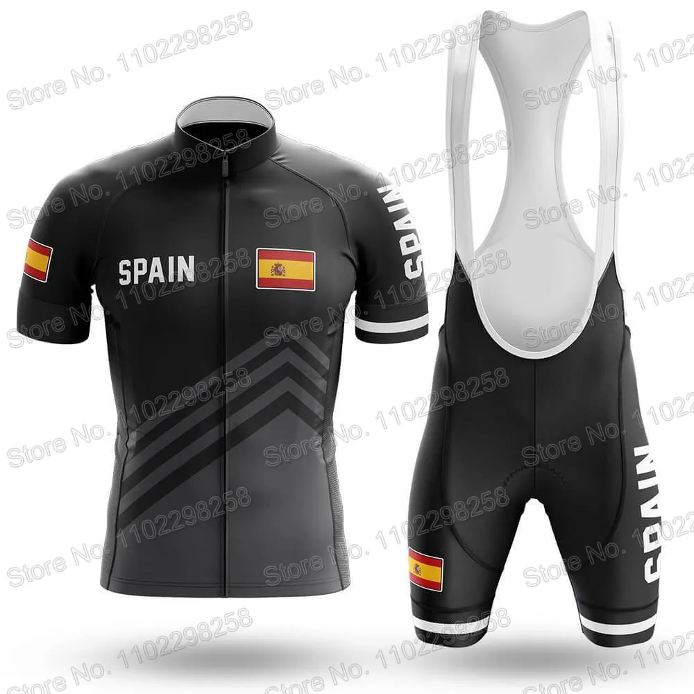 2023 Spain National Team Cycling Jersey Set Espana Flag Clothing Road Bike Shirts Suit Bicycle Bib Shorts MTB Wear Ropa