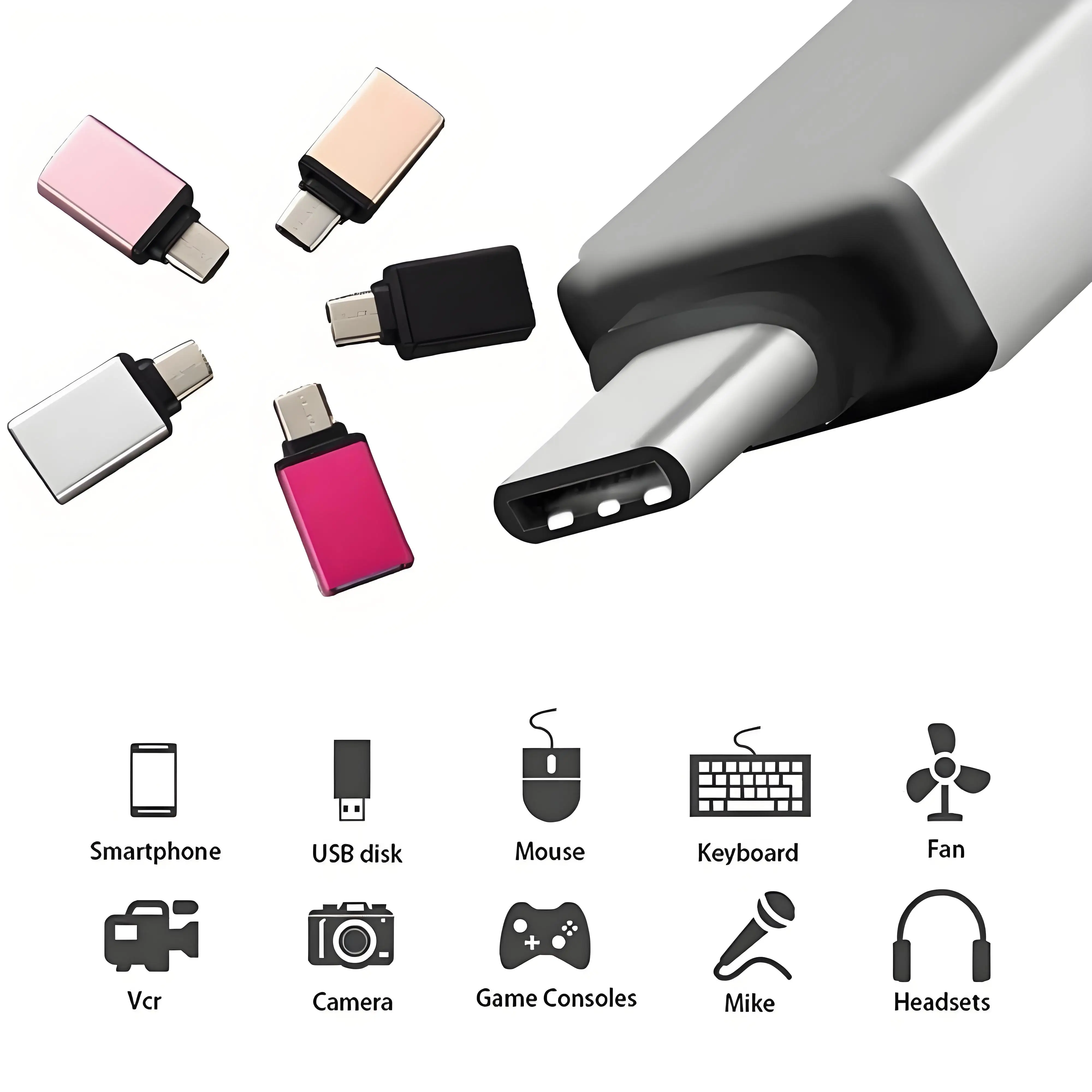 Mini Fast Charging Data Connecter Transmission With U-Disk Transfer Type-C To USB 3.0 Charger Type-C USB Adapter