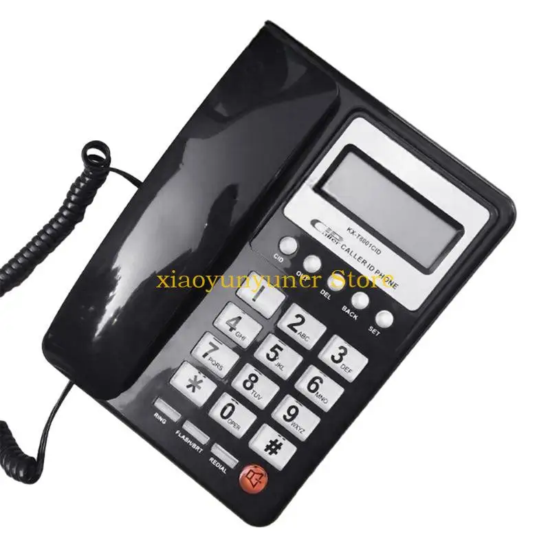 P9JB Desktop Corded Telephone Home Fixed Phone Landline Telephone Big Buttons