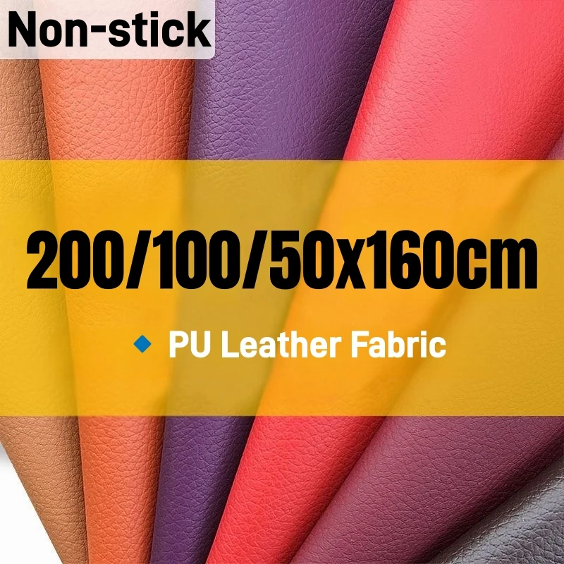 

Litchi Grain Synthetic Leather Fabric 50/100/200x160cm Car Interior DIY Material Auto Seat Door Panel Repair Upholstery Leather