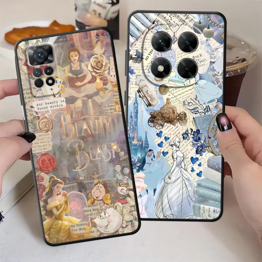 حافظة لهاتف Xiaomi Redmi Note 10 9 8 Pro 10S 12S 11S 11 13 12 Pro Plus 9s Disney Princess Pretty #5