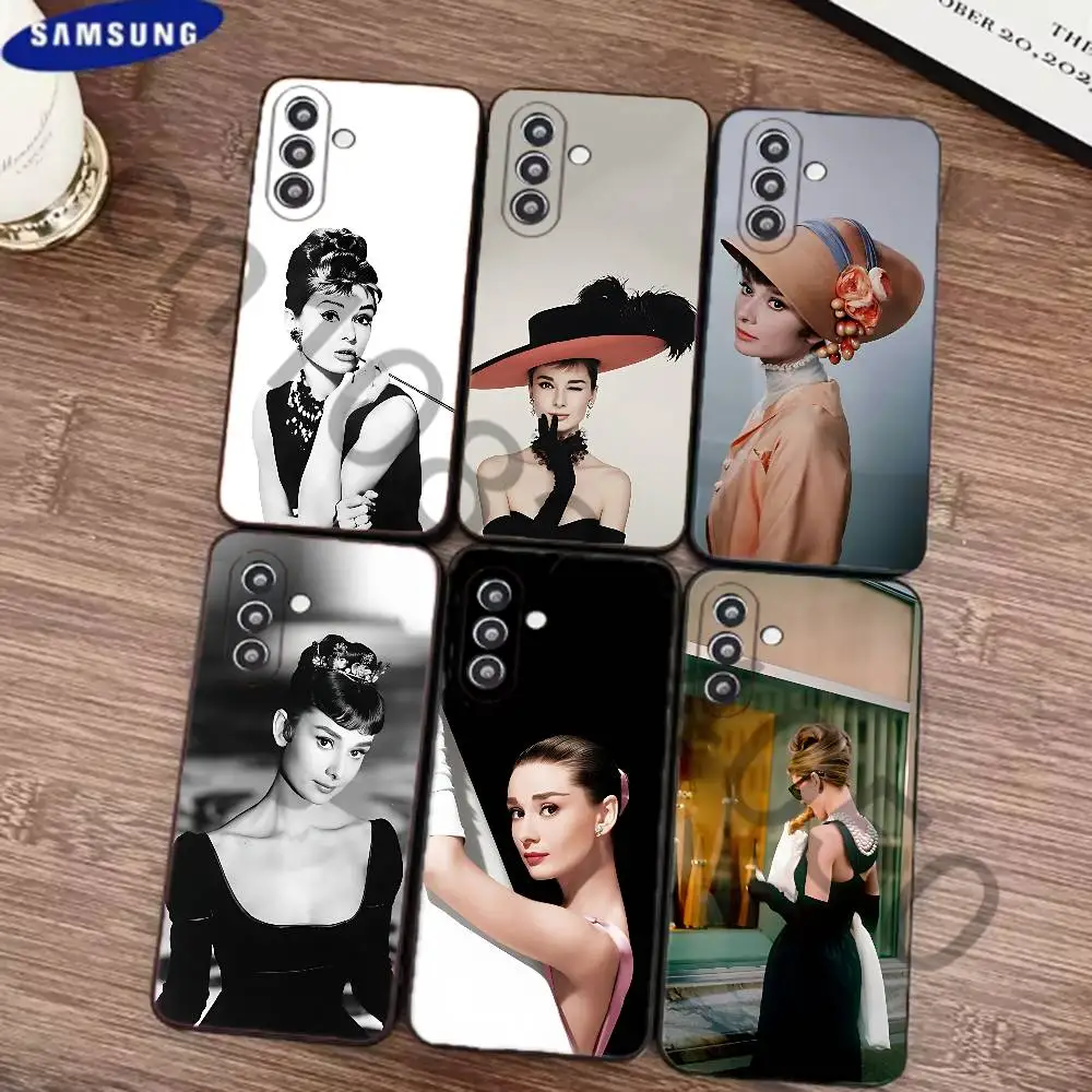 A-Audrey Hepburn Phone Case For Samsung S24 21 22 23 30,Ultra Plus,Fe,Lite,Note Black Soft Cover