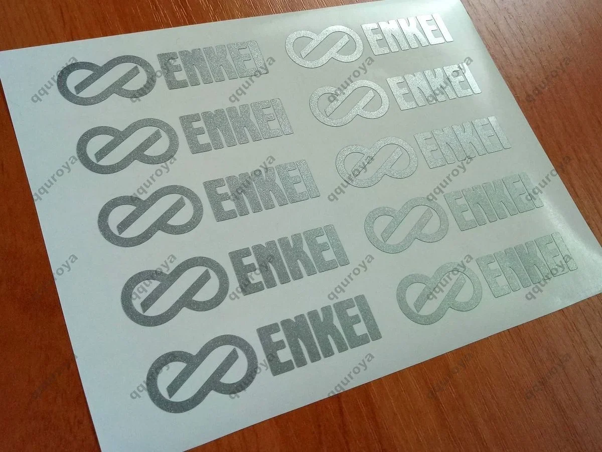 For 10x 76mm ENKEI Alloy Wheel Rim Spoke Decal Sticker  Evo Tarmac