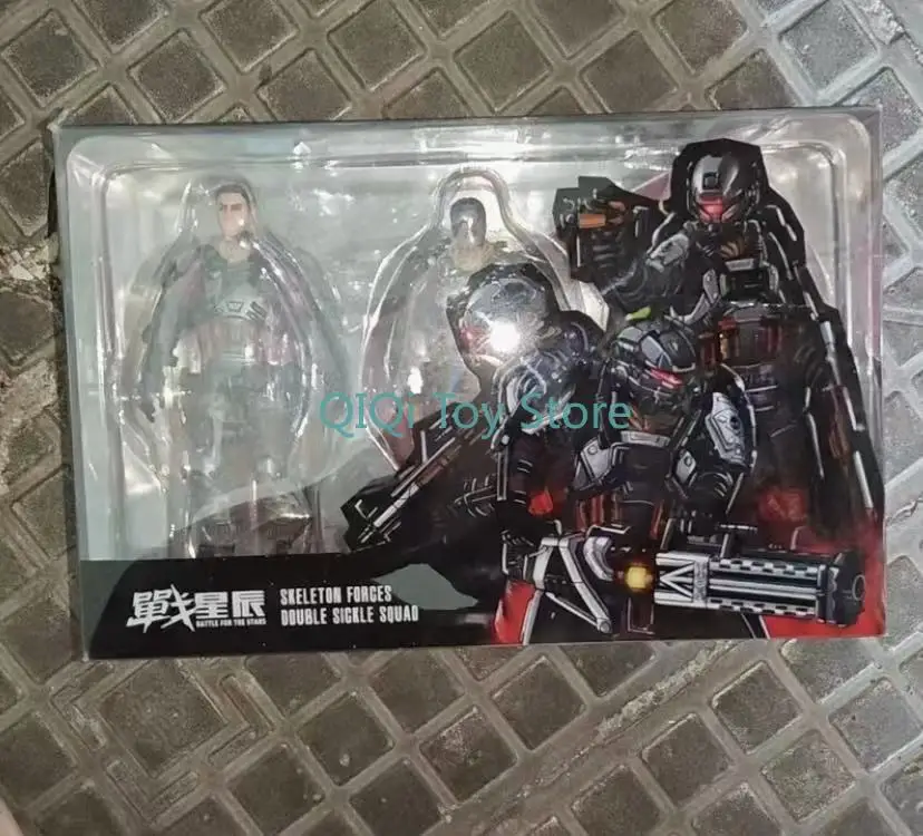 

JOY TOY War Star Series Skeleton Group Double Sickle Team Trio 3.75-inch 1/18 Moveable Doll