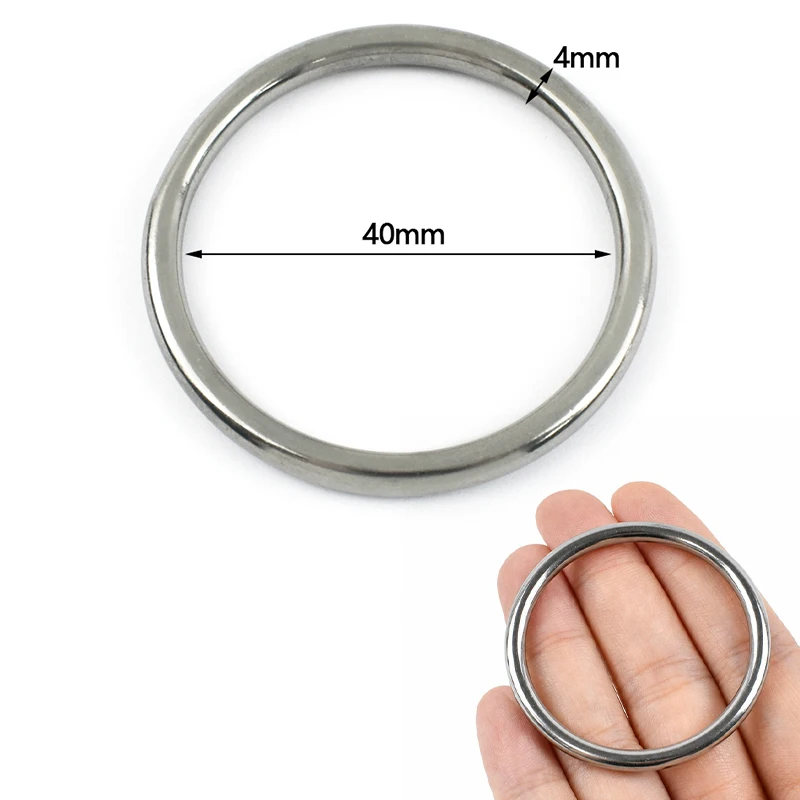3-5 Stück 15-100mm Edelstahl O-Ringe Metallschnallen für Taschenriemen Verbindungsringe Hundehalsband-Schlaufen DIY Hardware-Zubehör