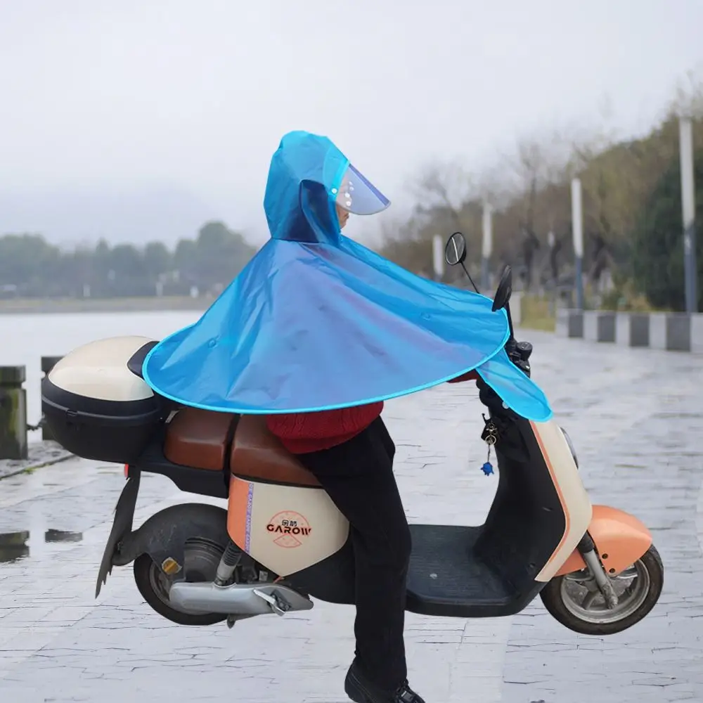 Chubasqueros impermeables para ciclismo eléctrico para mujer, Poncho de una sola persona, Impermeable para exteriores, chubasquero con capucha engrosado