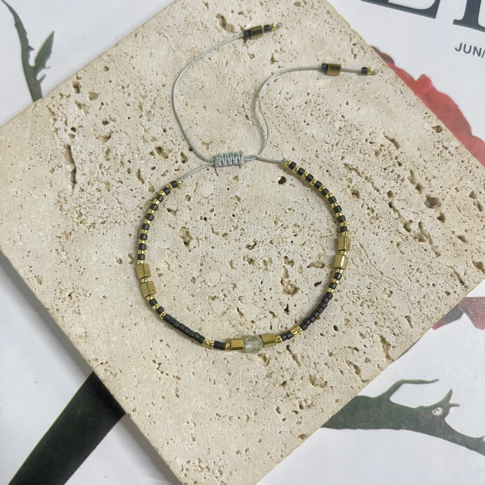 KKBEAD ميوكي ديليكا الخرز سوار للنساء الأصدقاء هدية بسيطة داينتي أساور جديدة في بوهو مجوهرات أساور الحجر الطبيعي #4