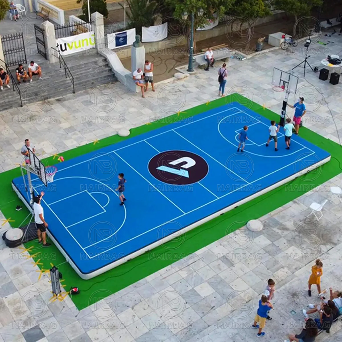 Basketbalveld Luchtmat Outdoor Basketbalveld Vloeren Opblaasbare Air Track Trampoline Grote Airtrack Tumbling Mat