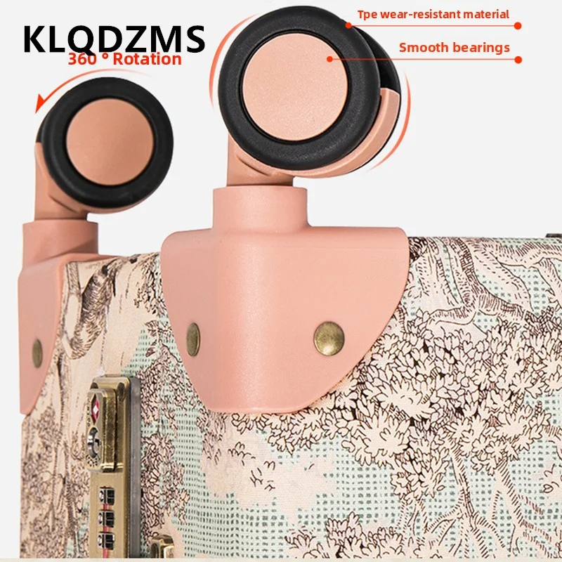 KLQDZMS Suitcase on Wheels 20 Inch Boarding Box 28