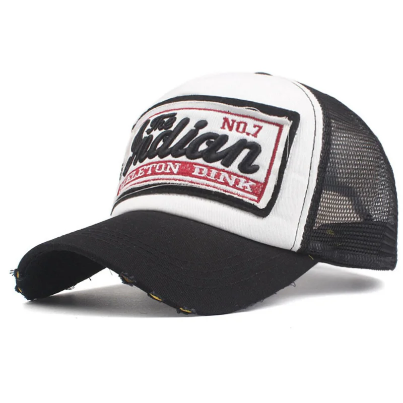 Gorra de béisbol con bordado de letras para hombre y mujer, gorro de malla transpirable, Snapback, Hip Hop, Unisex