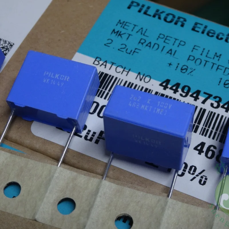 

10 шт. PILKOR MKT 2,2 мкФ 100 В 2u2 225 15 мм пленочный конденсатор PCMT 46829225