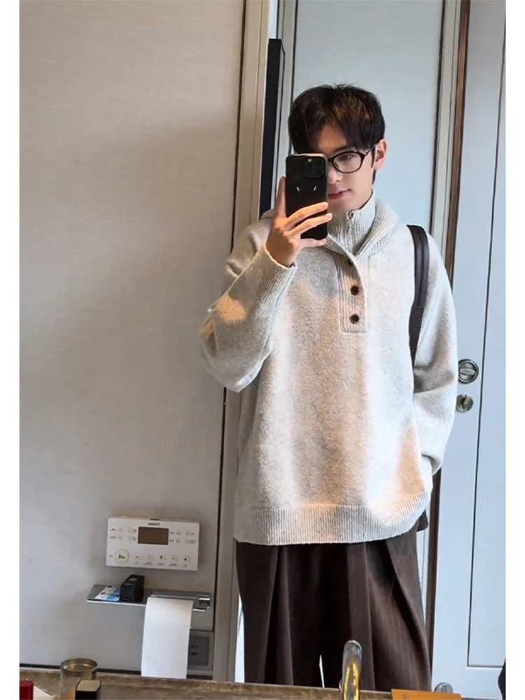 

Мужская зимняя толстовка-худи American Sle с высоким воротником, на молнии, свободного кроя, премиум-класса, CleanFit, повседневная