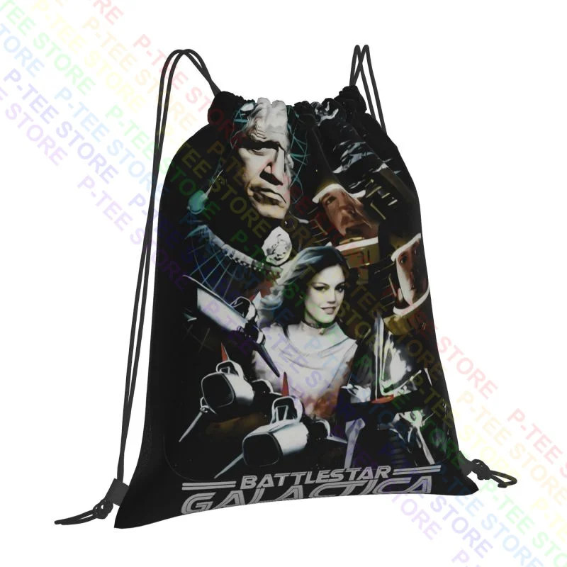 Battlestar Galactica 35Th Anniversary Collage Drawstring Bags Gym Bag Travel New Style Eco Friendly Multi-function