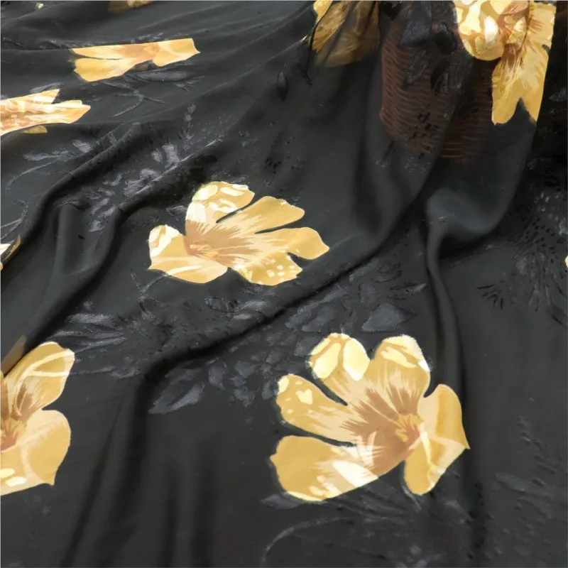 

Woven brocade viscose printed mottled burnt gauze velvet fabric sleeping dress cheongsam