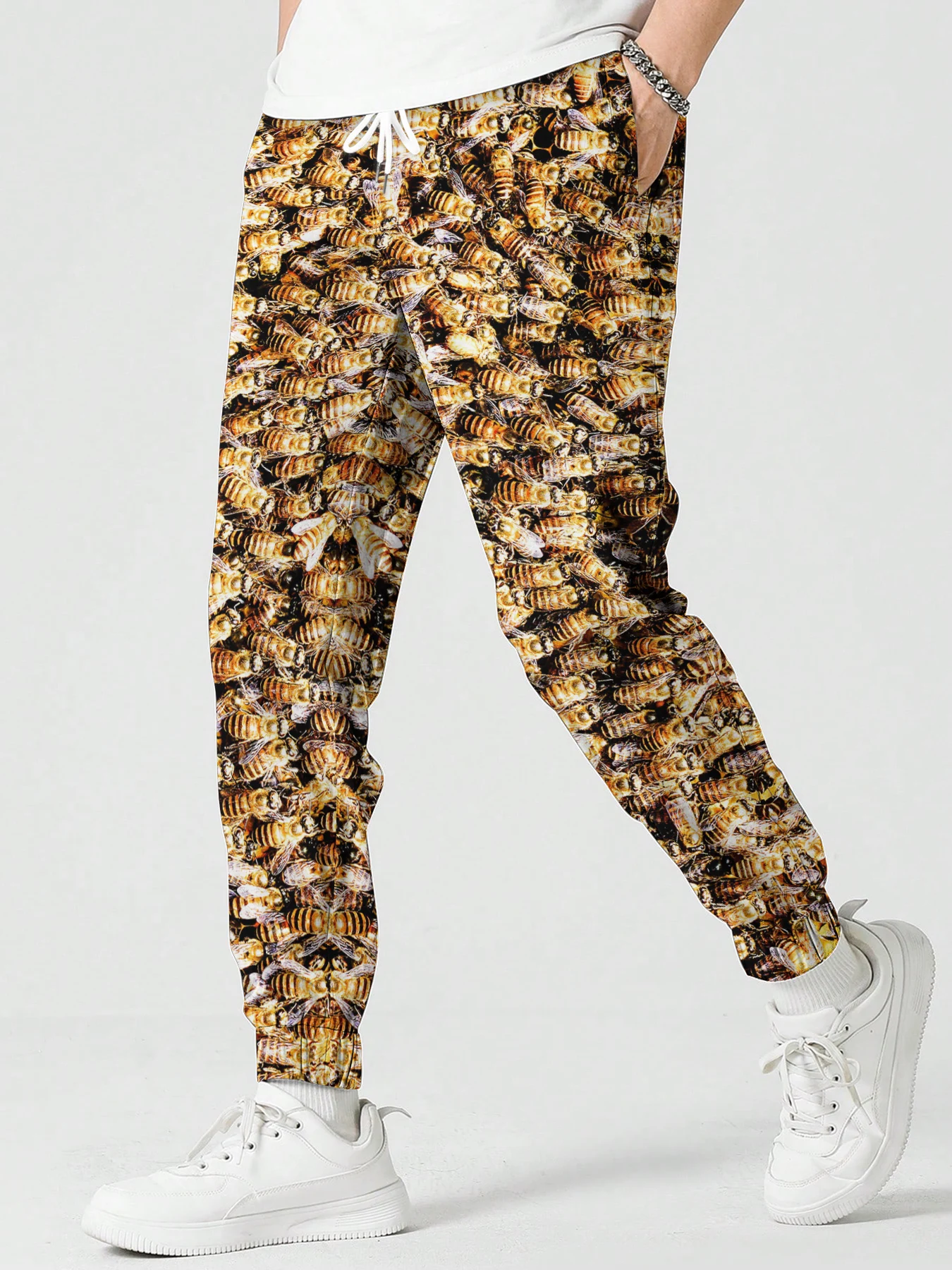 Männer Hosen Schöne Biene Muster Gedruckt Sweatpant Mode Männlich Weiblich Hosen Streetwear Casual Outdoor Jogging Hosen