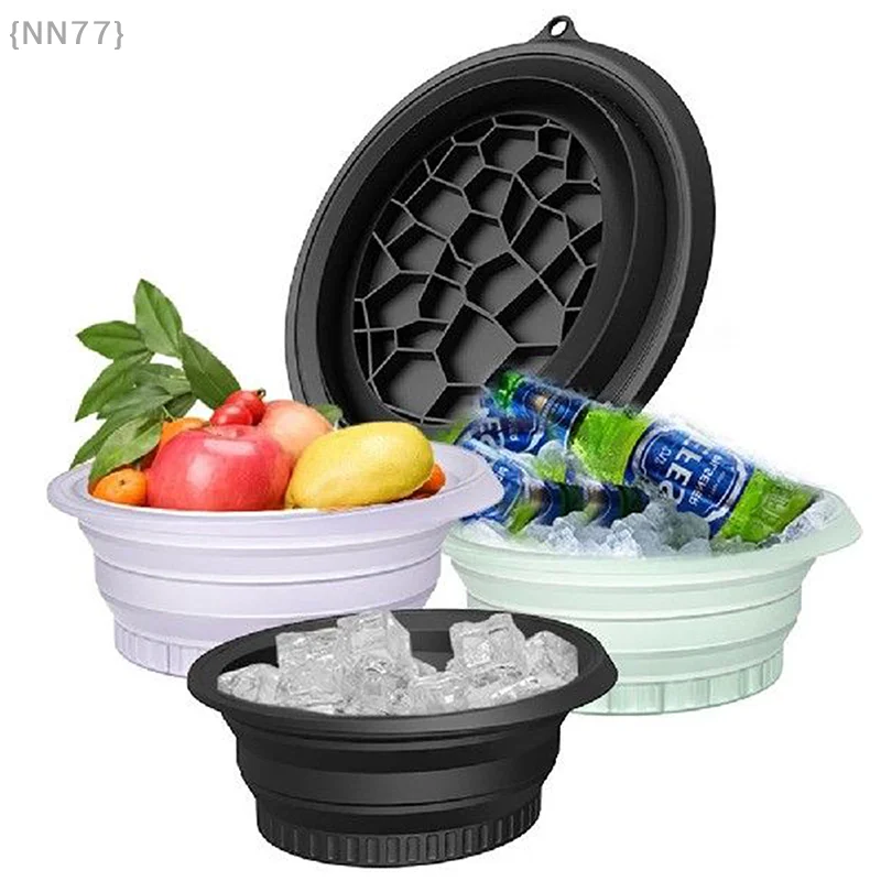 1 Pcs Foldable Face Ice Bath Bowl Facials Plunge Wash Basin Silicone Portable Travel Home Skincare Ice Facials Bath