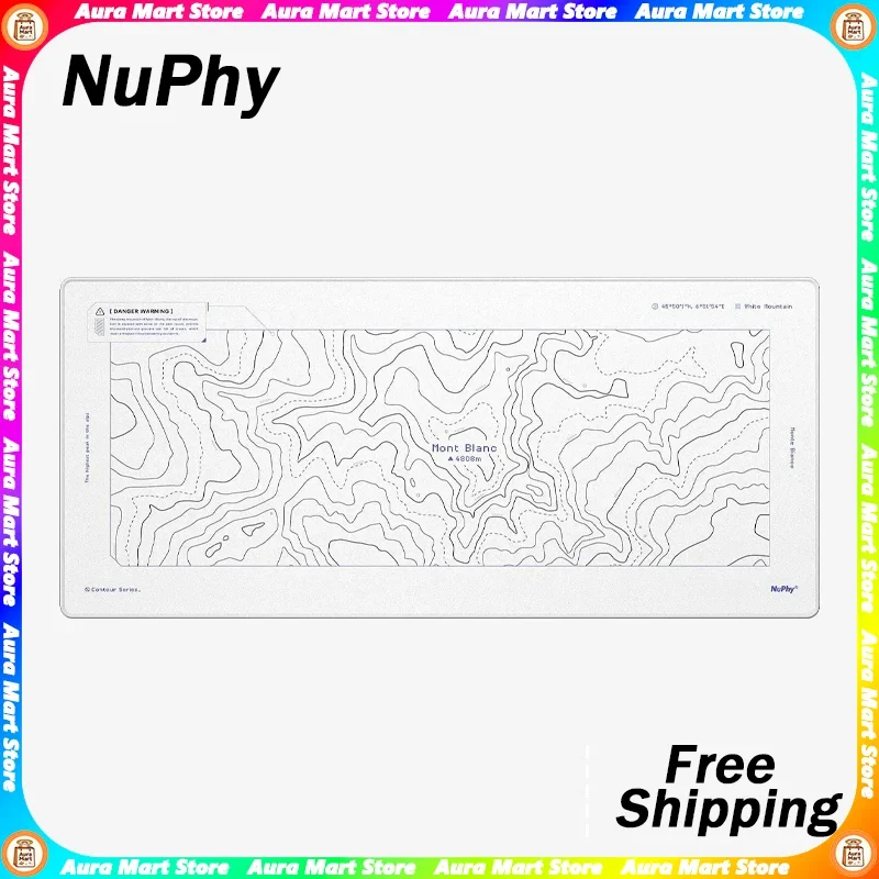 

NuPhy Contours Deskmat Mouse Pad Extra Large Desk Mat Office Desktop Topography Gaming Contour Large Mouse Pad PC Accessories