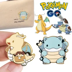 Broche en alliage Pokemon Dragonite Blastoise pour enfants, épinglettes Anime, bijoux, badge de fête, accessoires vestisensmignons, cadeaux d'anniversaire