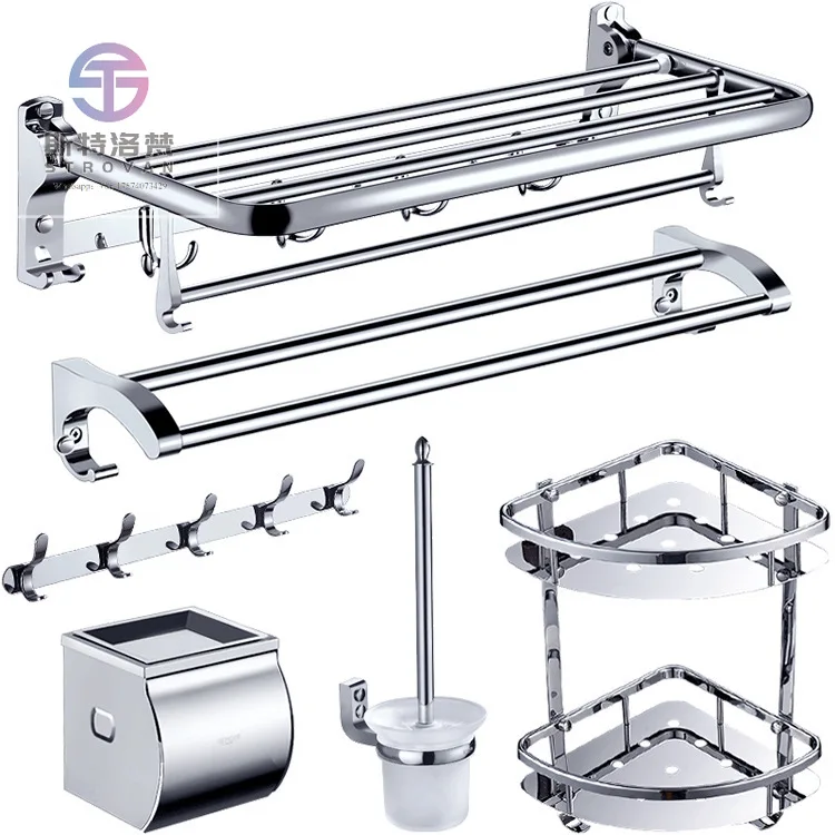 

Washroom Set Sus 304 Shelf Stainless Steel Bathroom Accessories Sets Toilet Shelves Hardware Set for Home