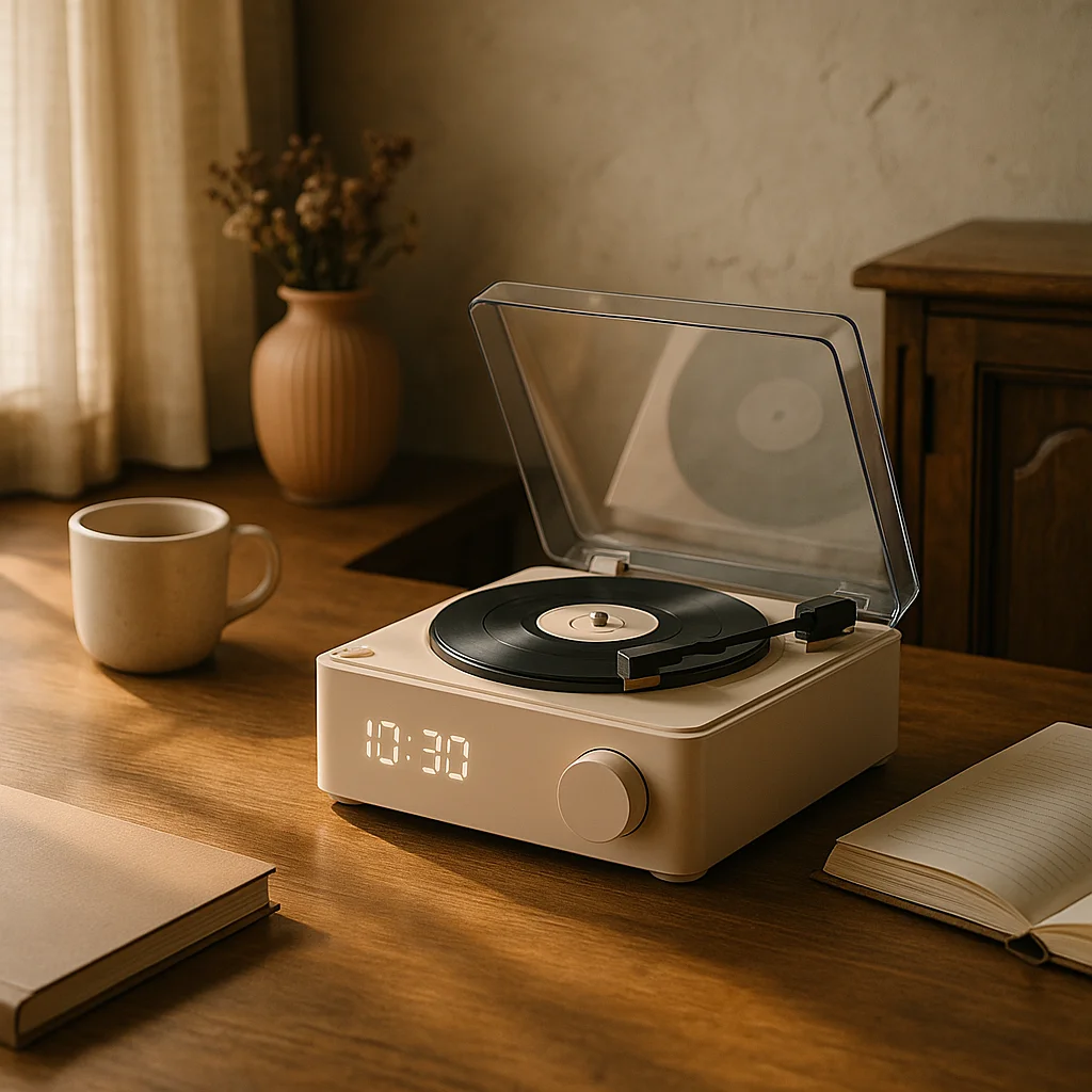 

Mini Vinyl Record Player Speaker, Creative Small Speaker Plug-in USB, Retro Wireless Bluetooth Audio, Multiple Playback Modes