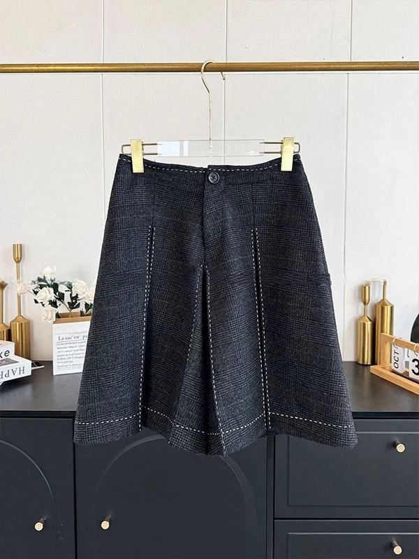 

ay 3D Pleated A-Line Skirt Women's Casual High Waist Slimming Spring Autumn New Sle Retro Design Sense Skirt