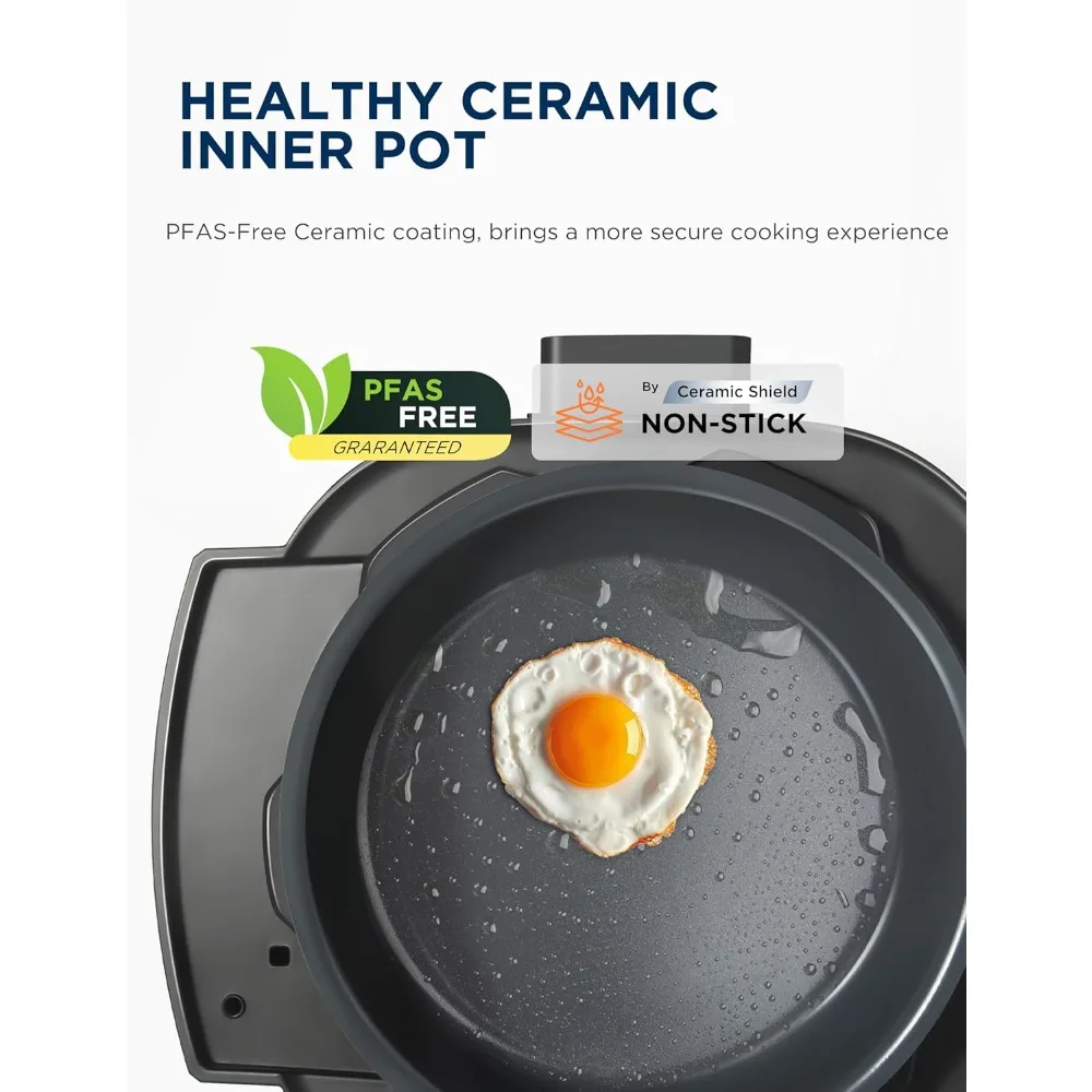 طنجرة ضغط كهربائية شعبية 12 في 1، 6.5 كوارت، 12 إعدادًا مسبقًا، طباخ بطيء قابل للبرمجة متعدد الوظائف، طنجرة أرز-جديد #4