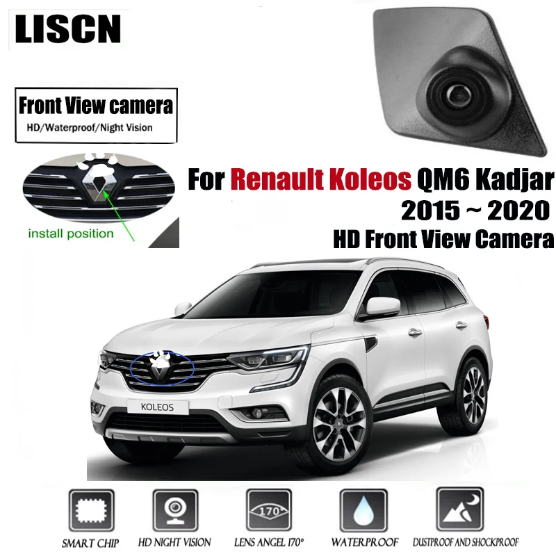 Front View camera For Renault Koleos QM6 Kadjar 2015 2016 2017 2018 2019 2020 HD Night Vision Parking LOGO Camera