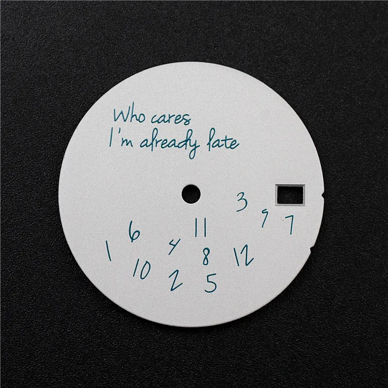 28.5 ملم أرقام بيضاء غير منتظمة قرص إنجليزي بدون إضاءة لمكونات ساعة الحركة NH35 NH36