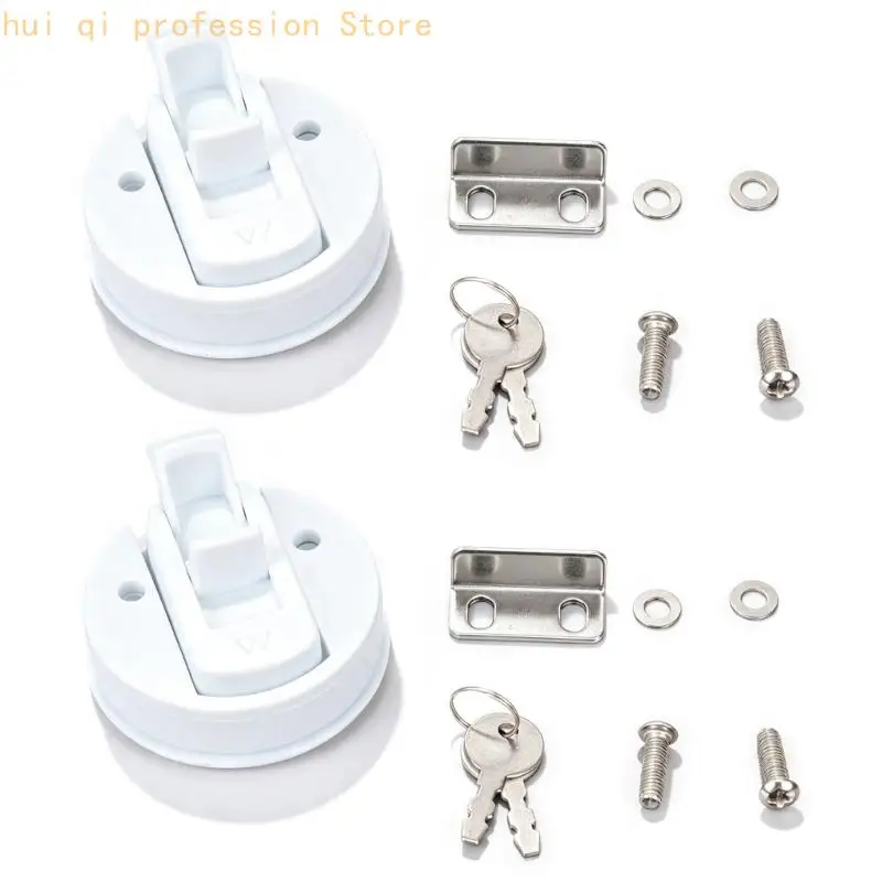 Marine-Inspektionsplatten-Schloss-Set mit bündigem Zuggriff, verschlüsselte Deckzugangsbeschläge aus Nylon, 2er-Pack für – Detail 2