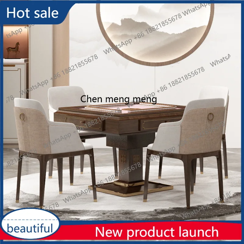 A3020 الصينية الصلبة الخشب آلة جونغ طاولة طعام ثنائي الغرض التلقائي المنزلية الراقية نادي الشطرنج وطاولة البطاقات كاملة #1