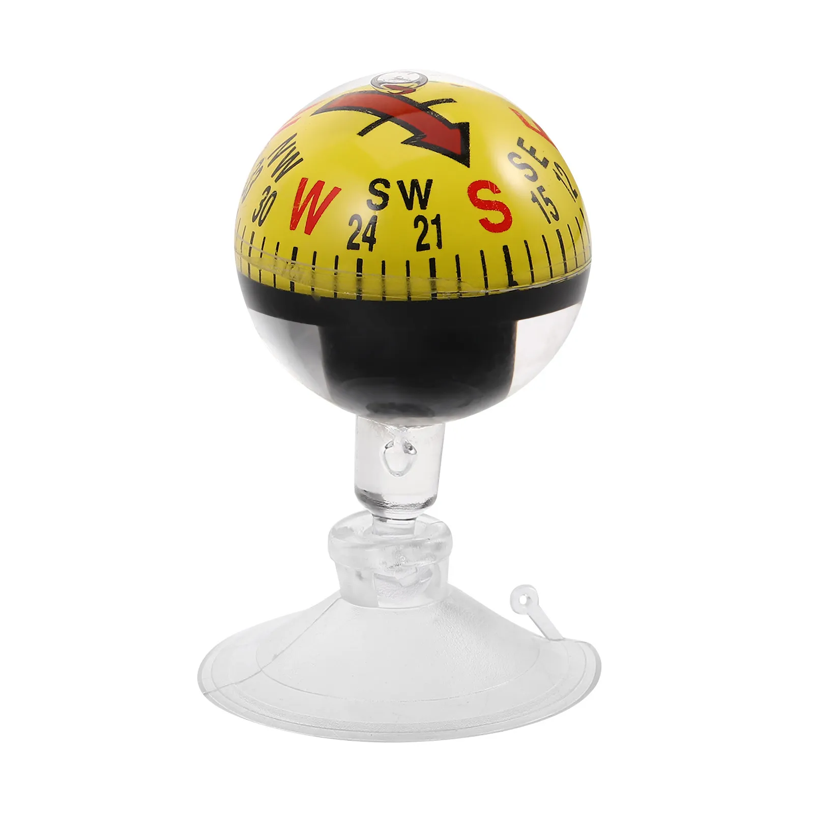 Auto Compass with 38Mm Suction Cup Portable Dashboard Mount for Cars Trucks Boats Hiking Travel Navigation High Accuracy Outdoor
