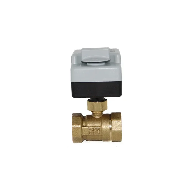 Hand self-integrated electric ball valve two-way three-way three-wire two-control AC220V electric inner thread screw ball valve